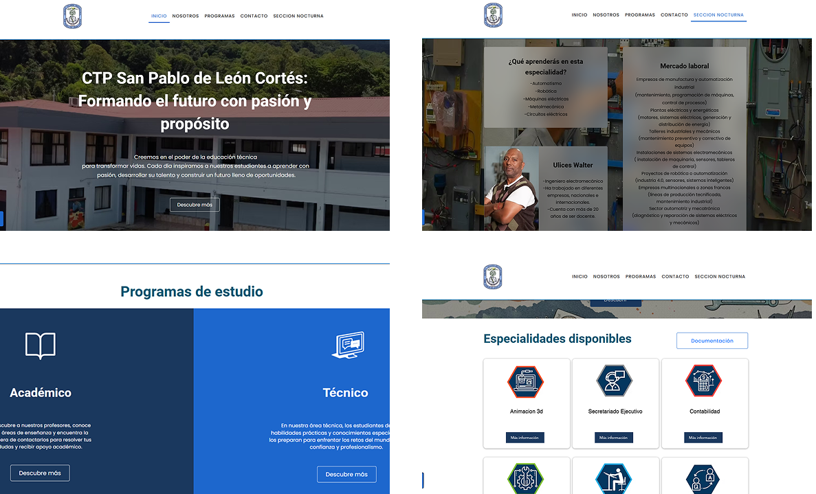 Imagen del despues de la pagina del colegio